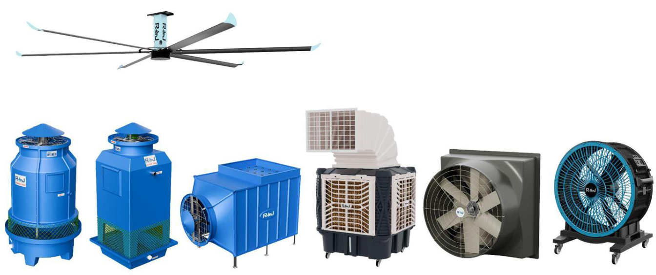 Raj industrial cooling and air movement products from the company profile